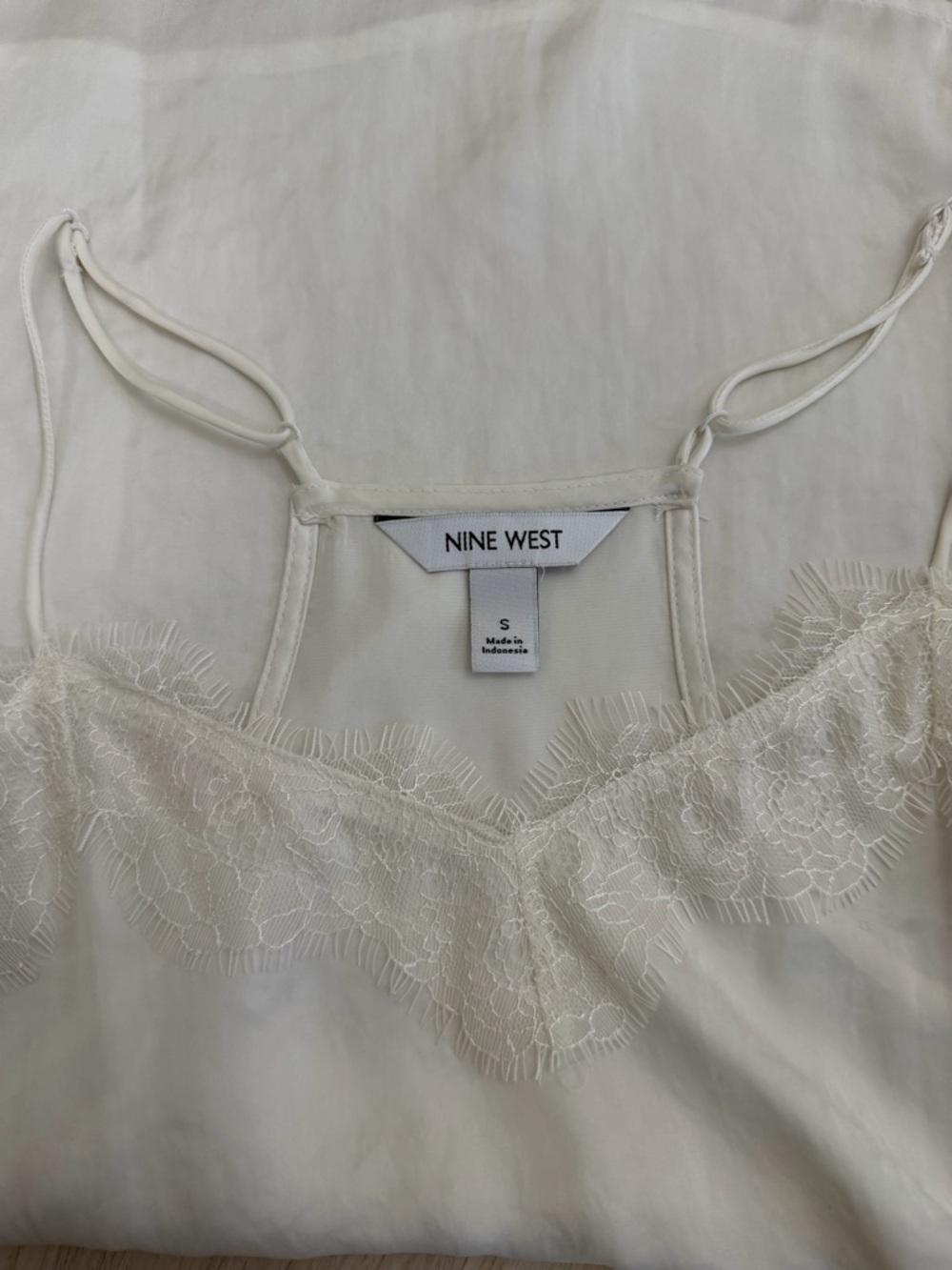 Nine West Ivory Lace-Trim Camisole - Picture 3 of 3